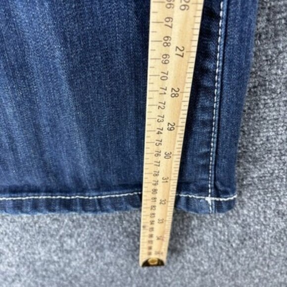 Cello Low Rise Boot Cut Jeans Embroidered Embellished Juniors 9 Y2K Distressed - Picture 13 of 16